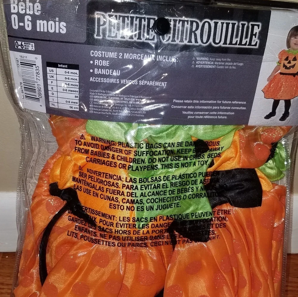 🎃 Little Pumpkin dress costume, 0-6 mo